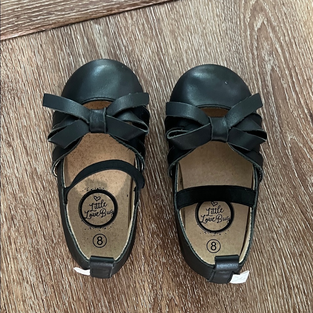 Little Love Bug Black Ballet Flats